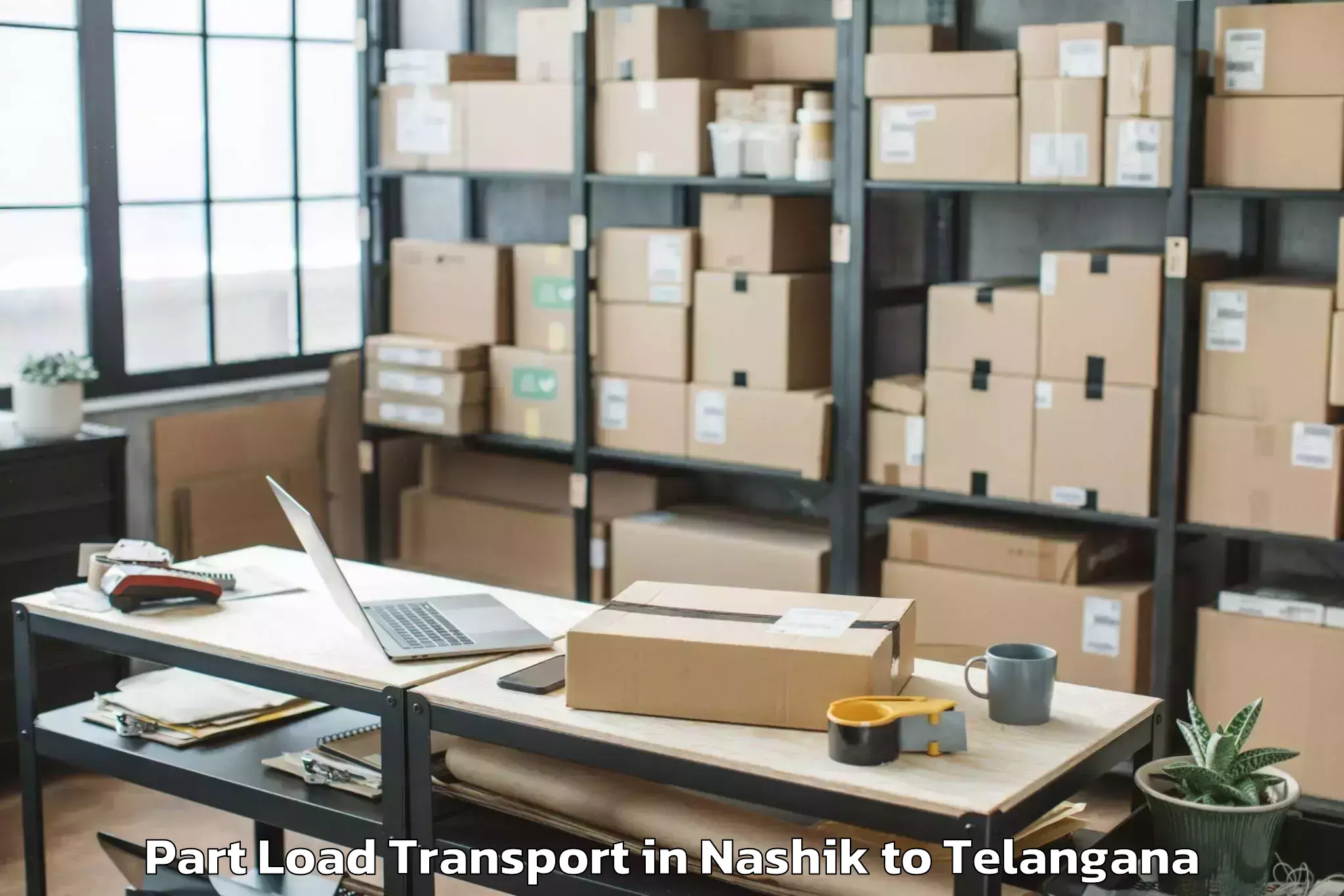 Professional Nashik to Tiryani Part Load Transport